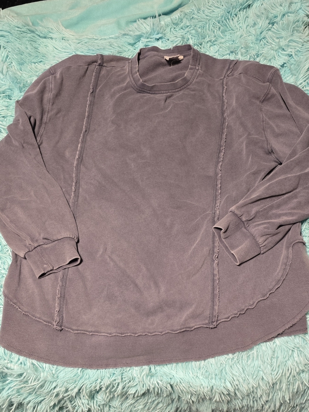 White Crow Washed Denim Crewneck tshirt